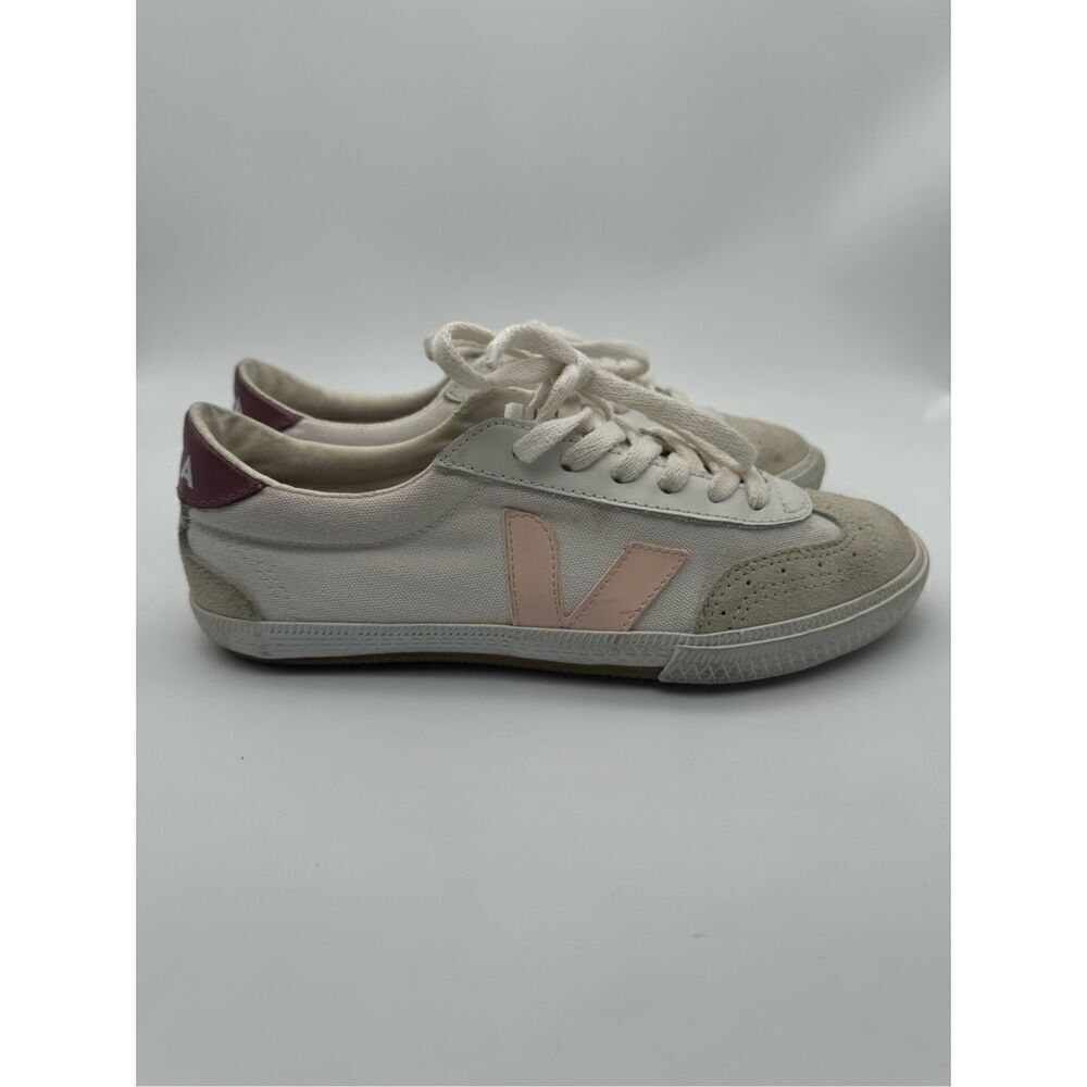 Veja Volley 70s Inspired Canvas Suede Volleyball Women Sneaker White US 5